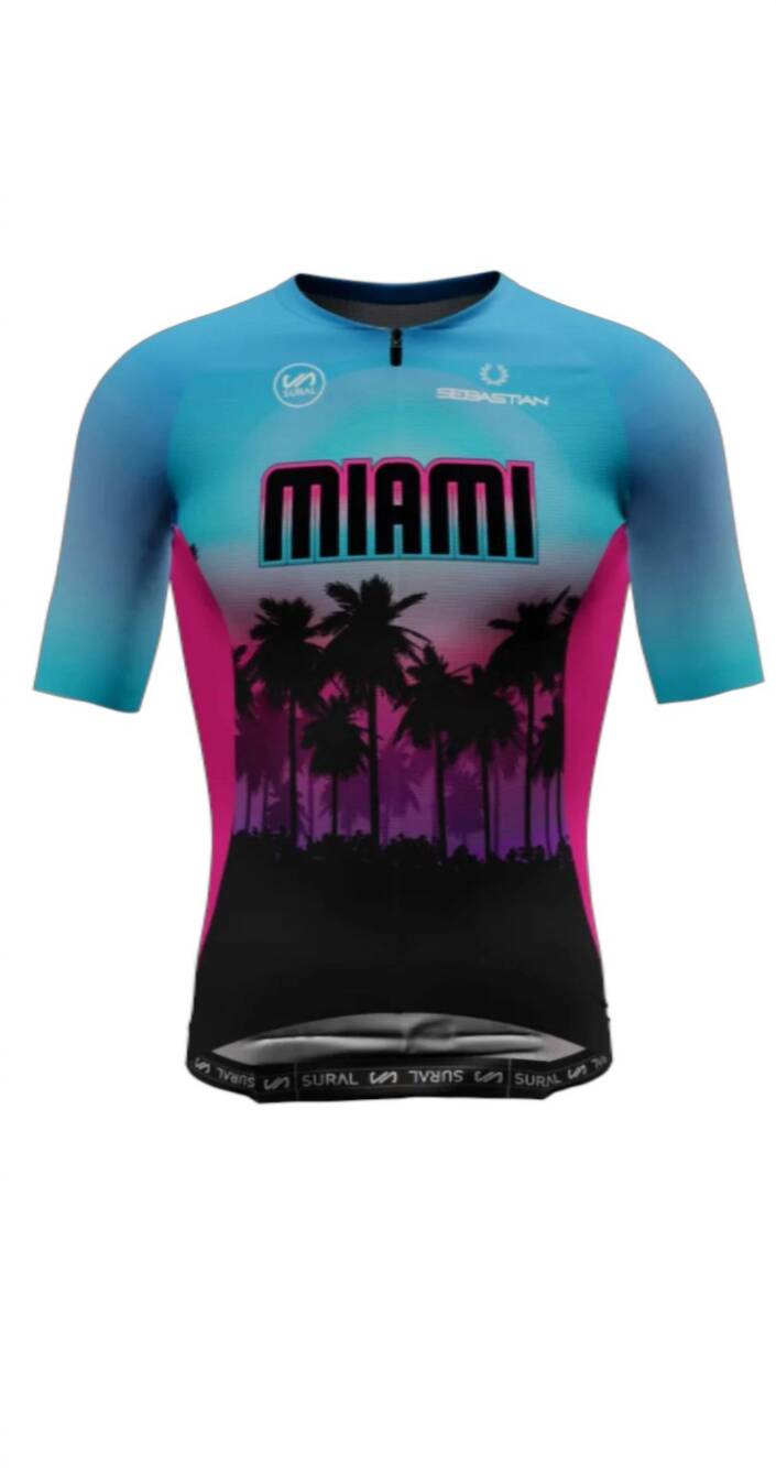 NEW SURAL SPORT women's short sleeve jersey in miami palms